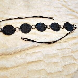 Brown Pleather Coin Belt